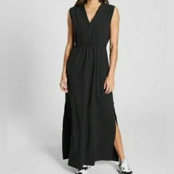 Athleta Dresses & Skirts - Athleta Marlow Maxi Dress Black Sz XL NWT Beach Lounge Athleisure Activewear
